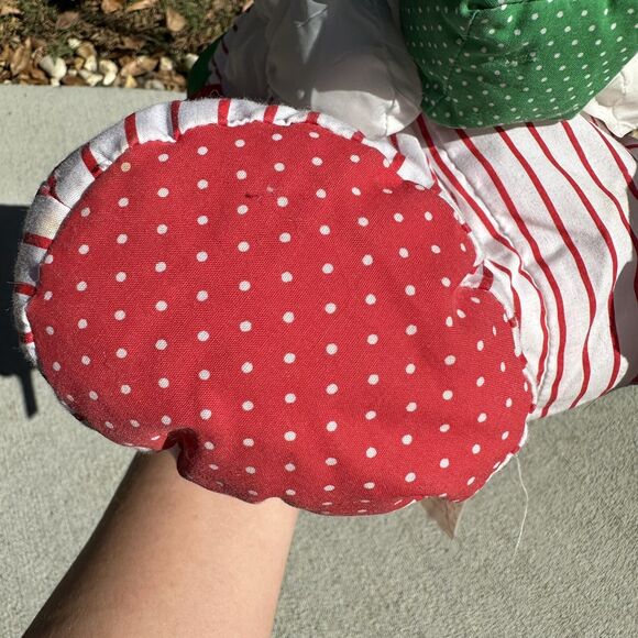 Fisher Price Puffalump Christmas Puppy Dog Present Stuffed Animal Nylon Vtg '91 - Picture 11 of 15